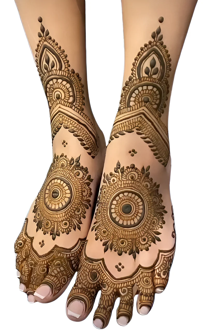 Legs mehndi design