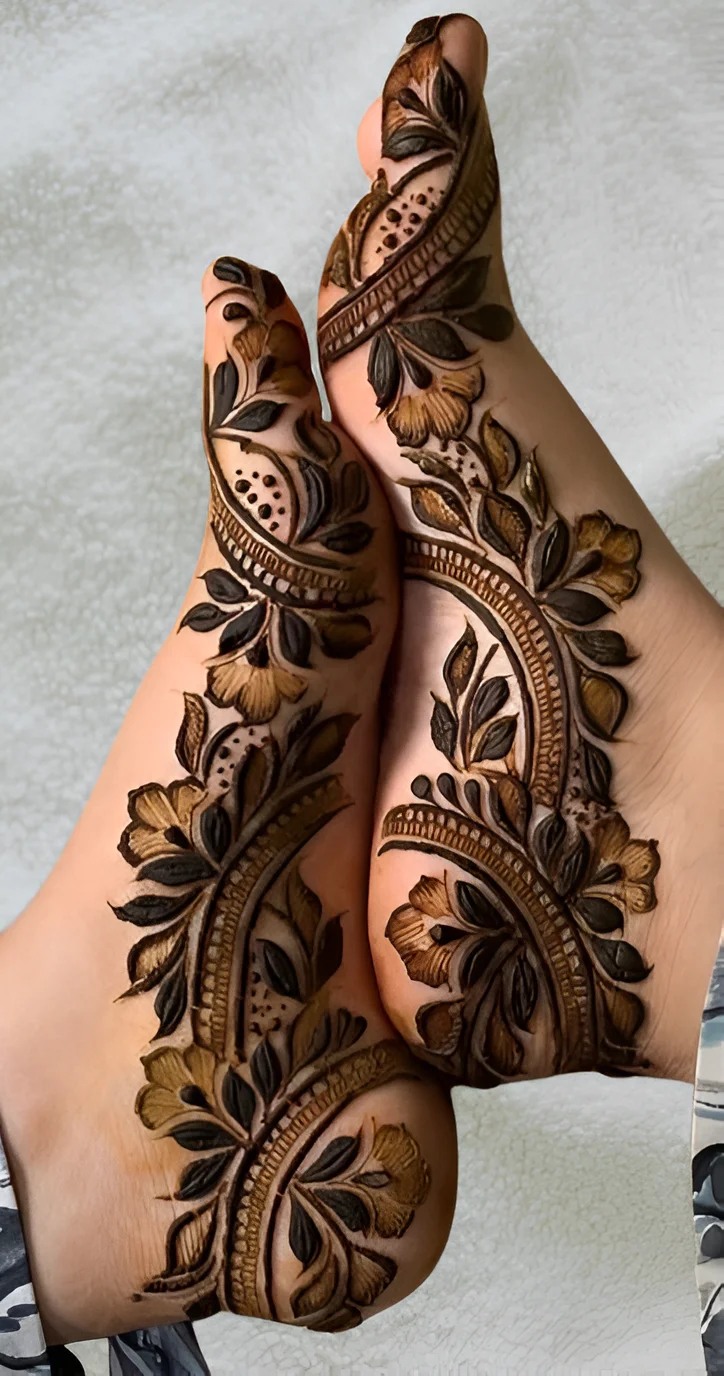 Foot mehndii designs