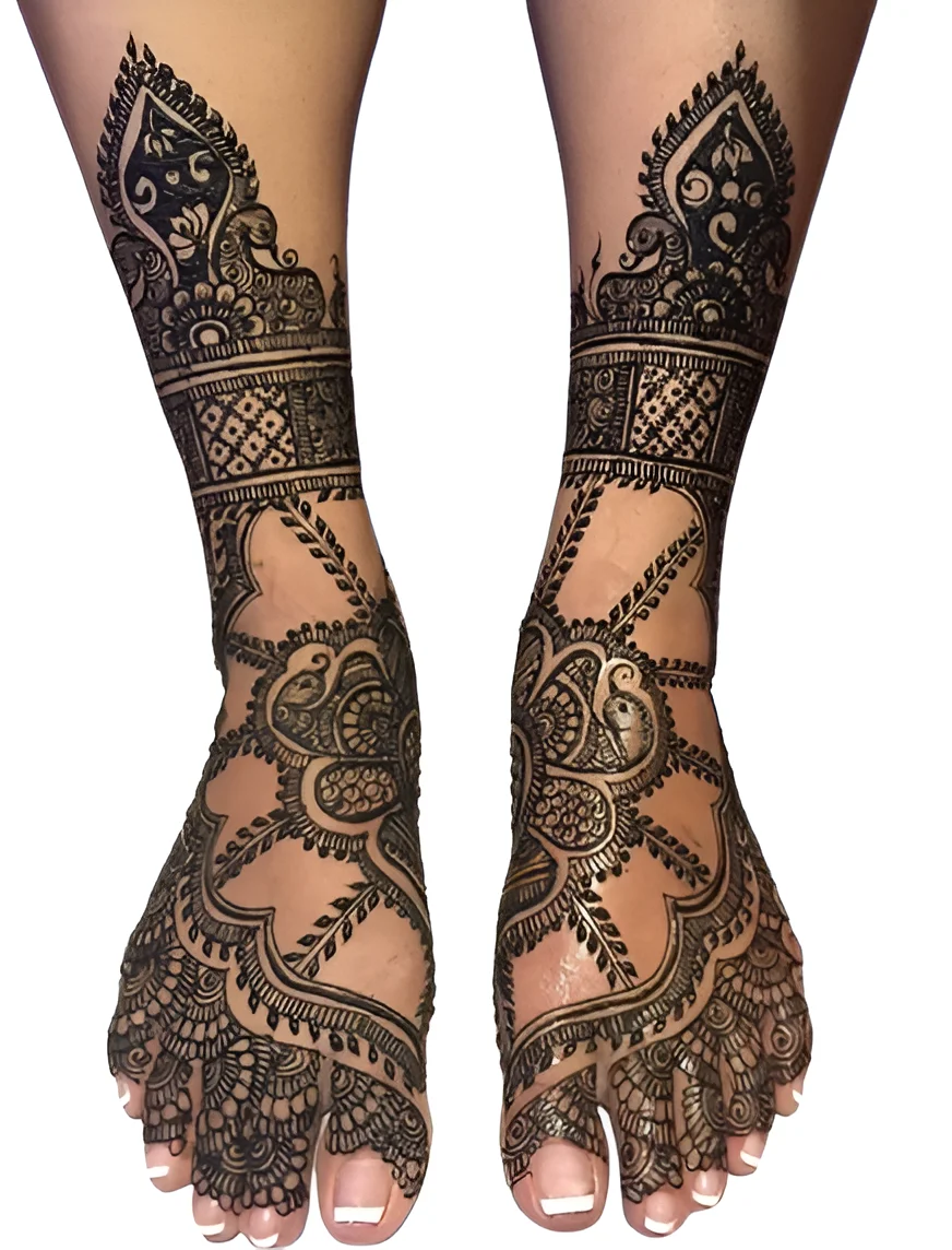 leg mehndi desingn