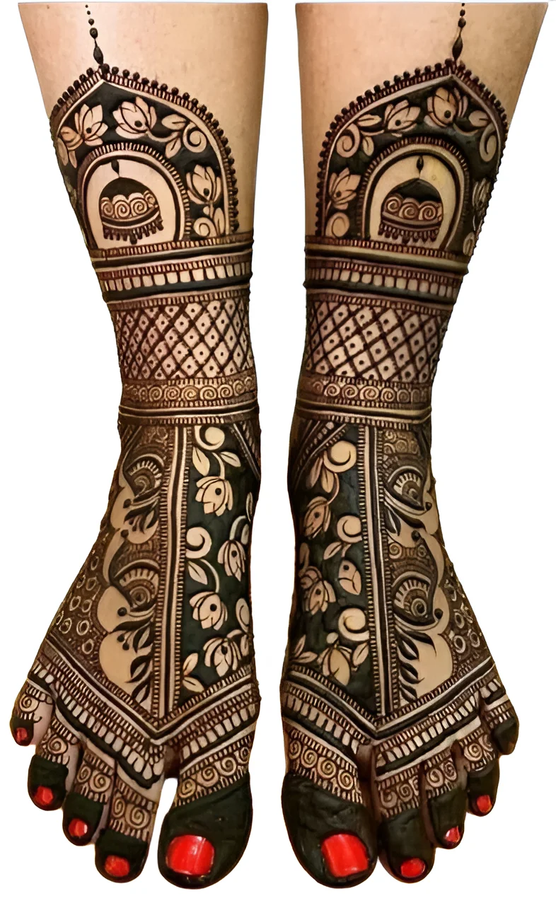 mehndi design for leg