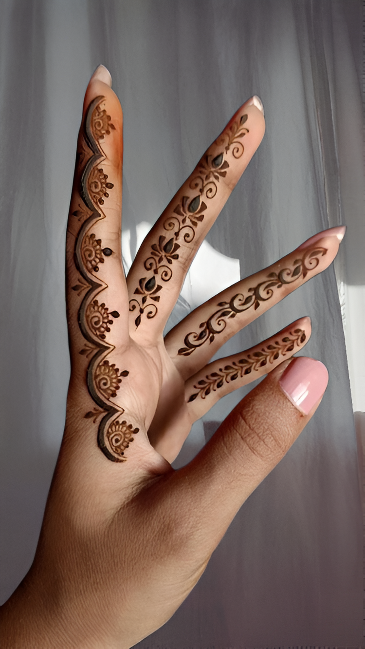 royal finger mehndi