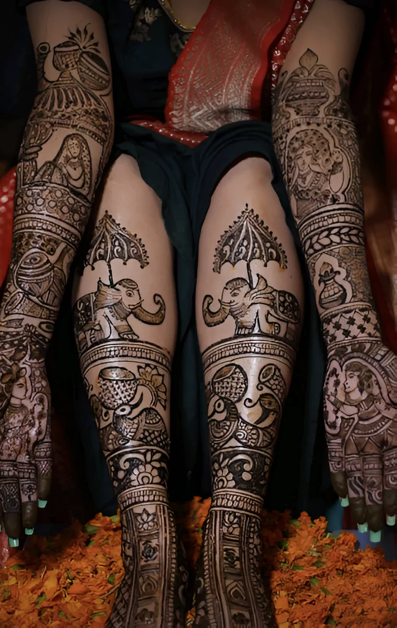 bride mehndi design best